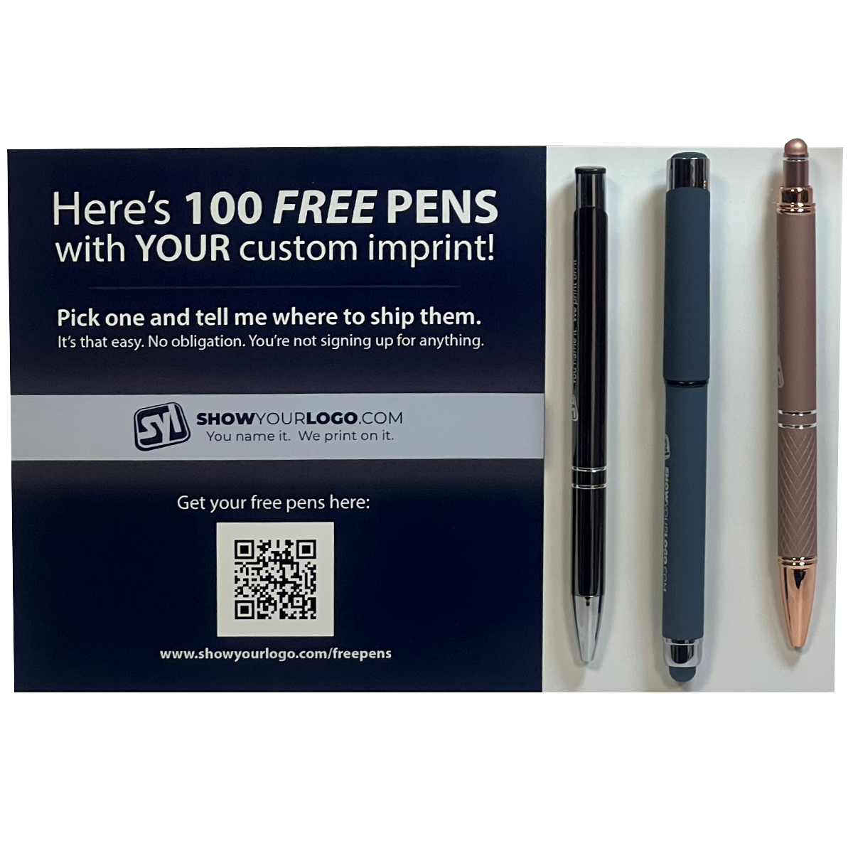 100 Free Pens Promo