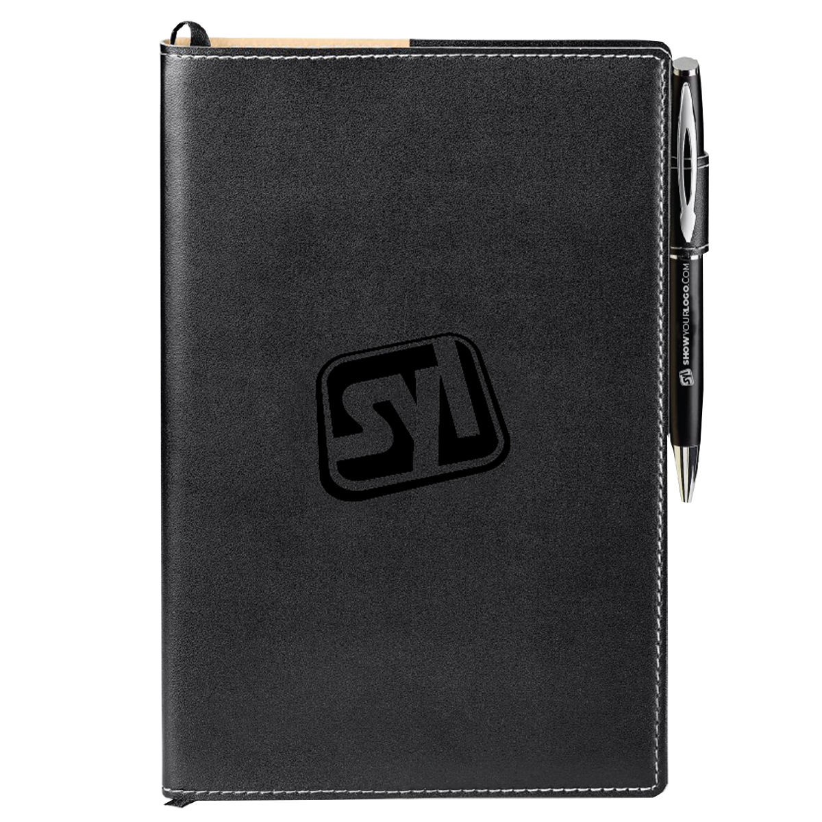 Stationery: Refillable Journal with Pen - Black