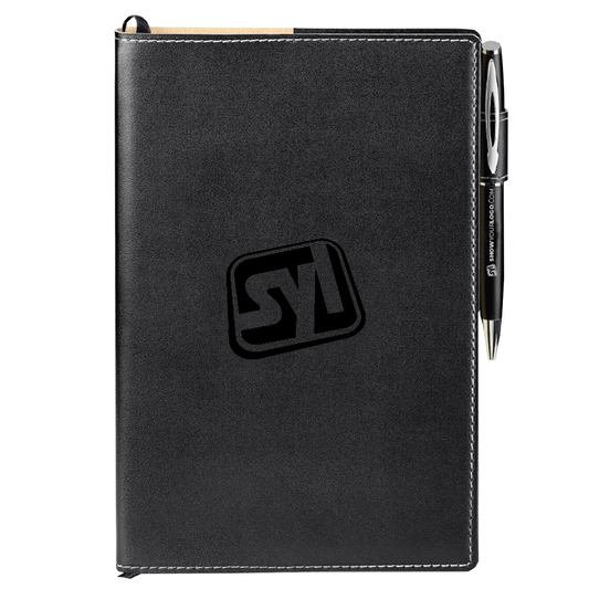 Stationery: Refillable Journal with Pen - Black