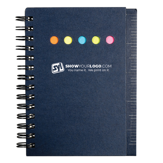 Stationery: Eco Mini-Sticky Book with Ruler - Navy