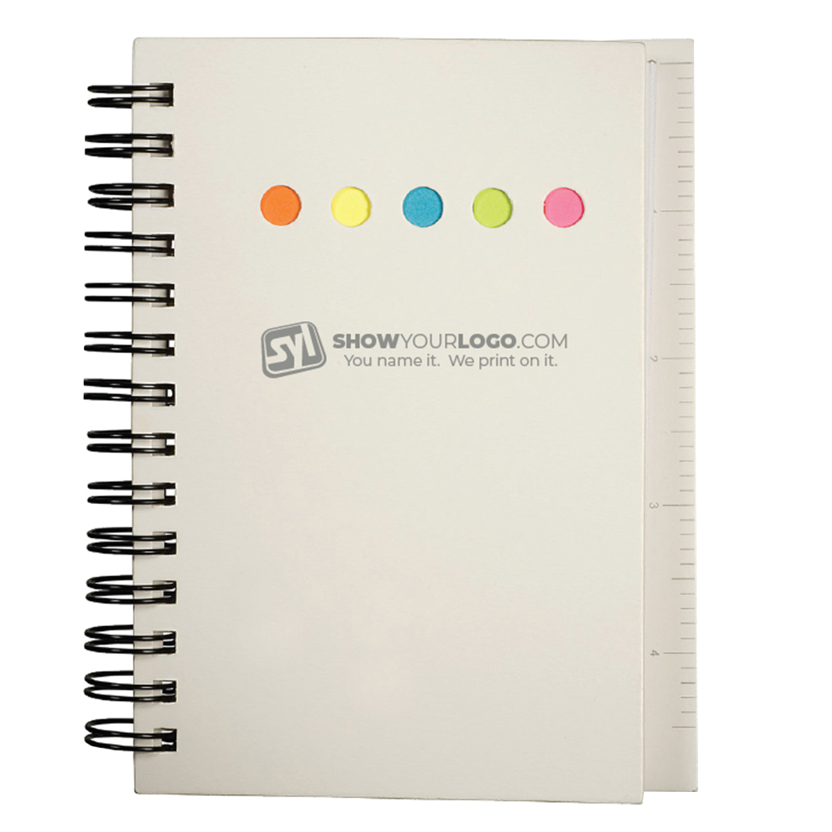 Stationery: Eco Mini-Sticky Book with Ruler - White