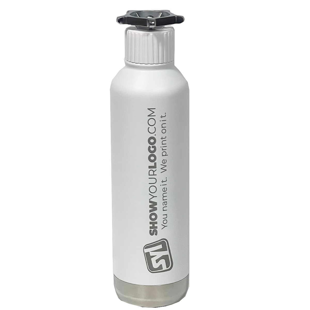 Drinkware: Double Wall Bottle Spiglo White 750mL