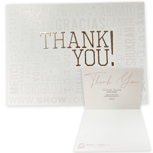 CS: Rose Gold Foil Thank You Card