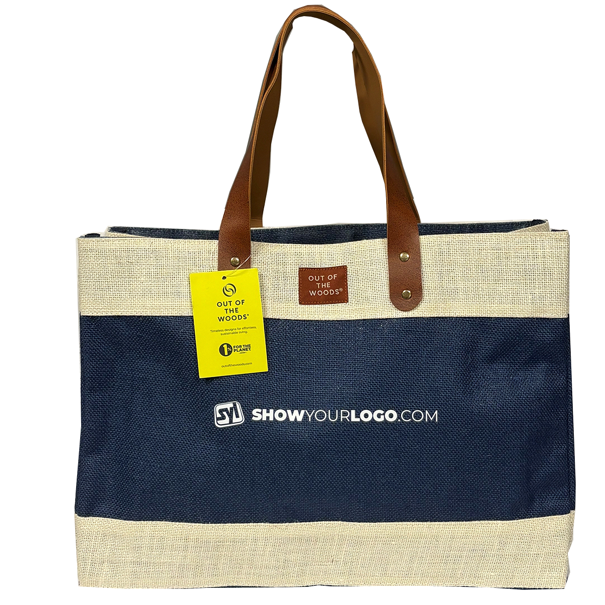 Bag: Tote Jute Market Out of the Woods® Navy Blue
