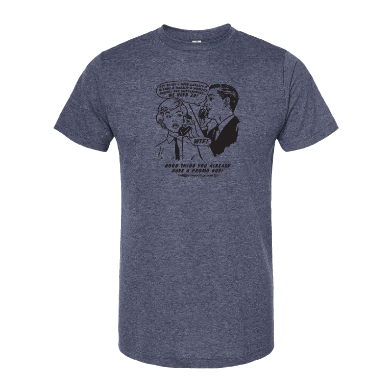MS: T-shirt Promo Guy - Heather Denim
